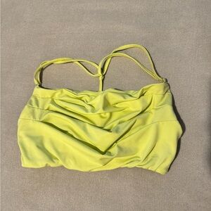 Lime Green Ruched Crop Top